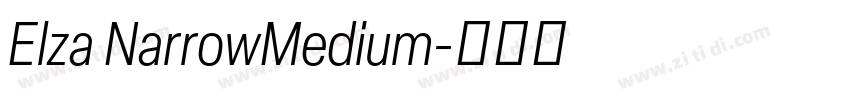 Elza NarrowMedium字体转换